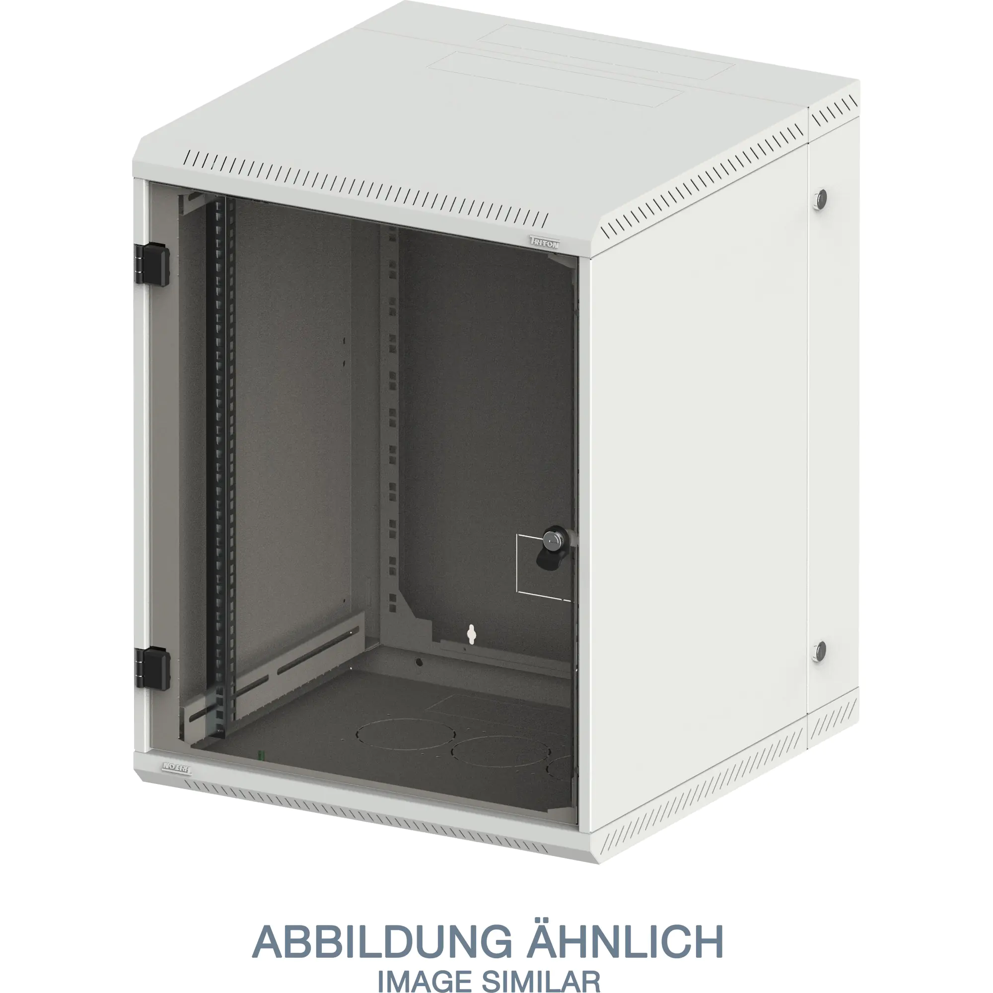 TRITON 19" Rack Wall-mount 12U/500 glass door, Wandmontiertes Regal, 25 kg, 25,1 kg, Grau RBA-12-AD5-CAX-A1