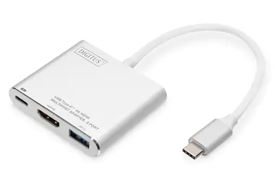 DIGITUS USB 3.0 Type-C HDMI Multiport Adaptor - Externer Videoadapter - Parade PS176 - USB-C - HDMI
