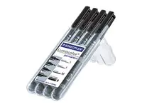 STAEDTLER Lumocolor - Marker - permanent - Schwarz (Packung mit 4) 31-9WP4GS