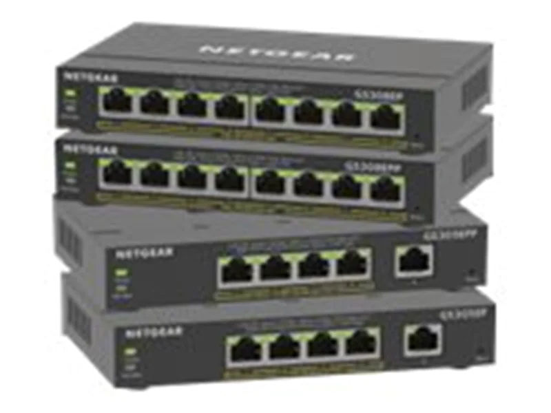 NETGEAR Plus GS308EP - Switch - Smart - 8 x 10/100/1000 (PoE+) - Desktop, wandmontierbar - PoE+ (62 W)