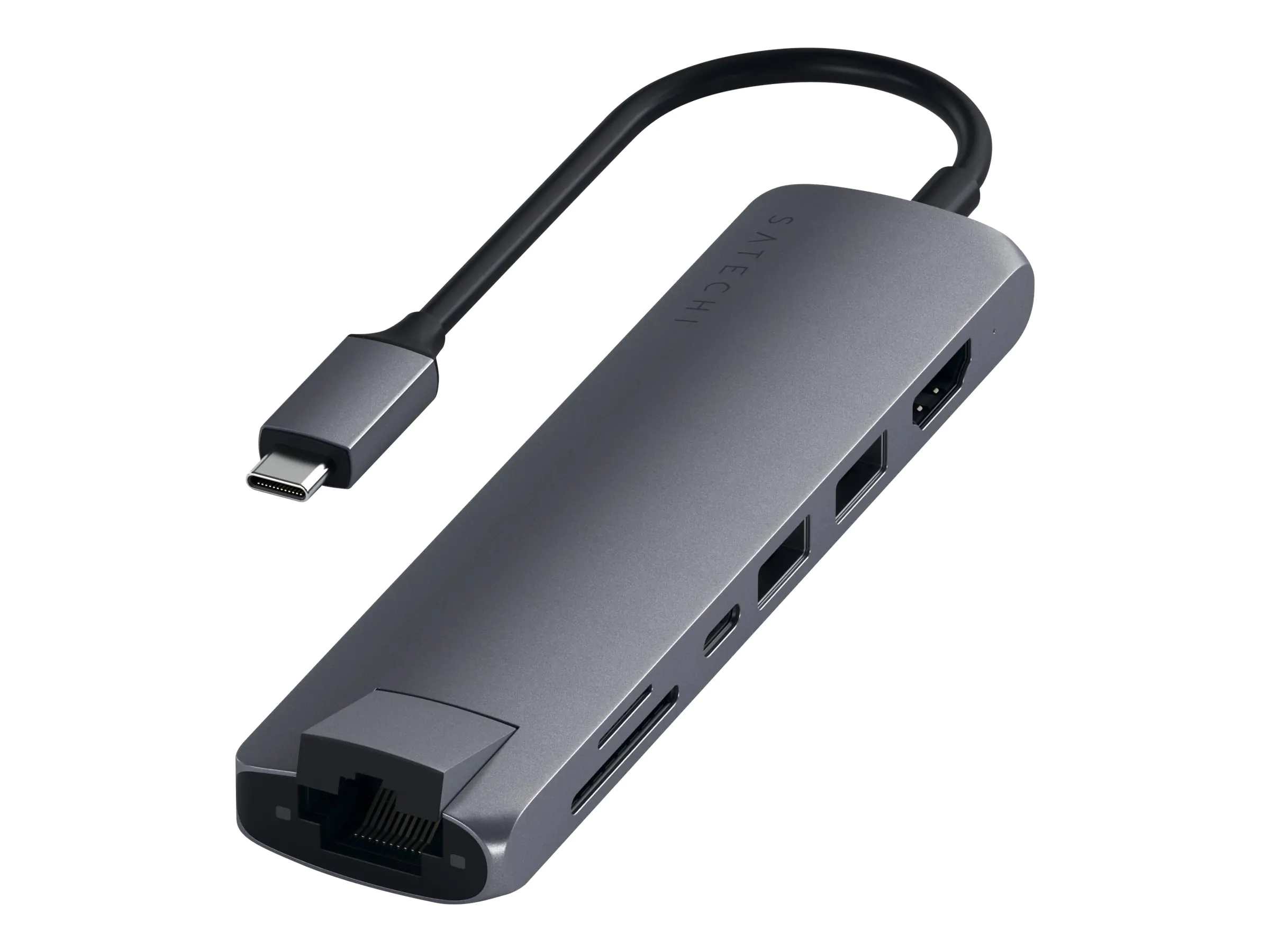 Satechi USB-C Slim Multi-Port with Ethernet Adapter - Dockingstation - USB-C - HDMI - GigE