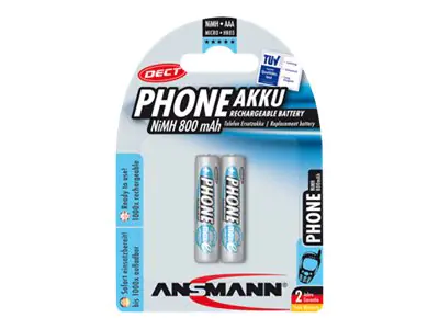 ANSMANN Energy Phone - Batterie 2 x AAA - NiMH - (wiederaufladbar) - 800 mAh