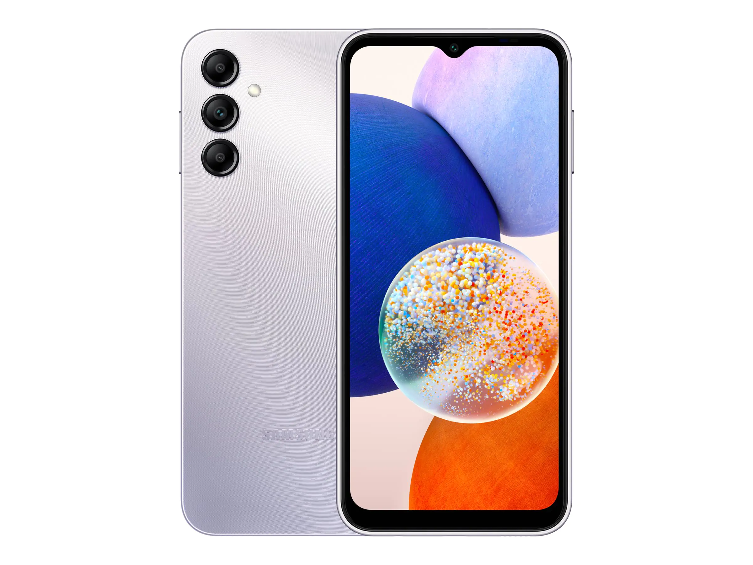 Samsung Galaxy A14 5G - 5G Smartphone - Dual-SIM - RAM 4 GB / Interner Speicher 64 GB - microSD slot - LCD-Anzeige - 6.6" - 2408 x 1080 Pixel - Triple-Kamera 50 MP, 2 MP, 2 MP - front camera 13 MP - Silber