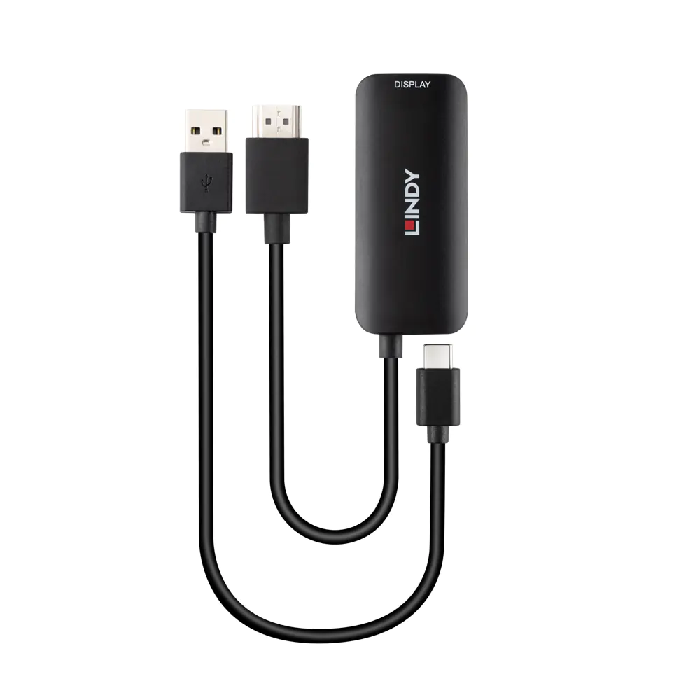 Lindy Videoadapter-Kit - HDMI, USB-C (nur Spannung) zu 24 pin USB-C weiblich - 20 cm - Schwa