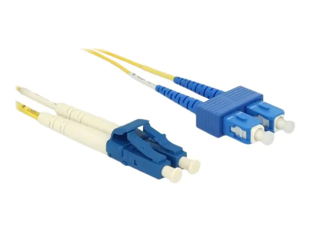 Delock - Netzwerkkabel - LC Single-Modus (M) zu SC Single-Modus (M) - 0.5 m - 1.8 mm - Glasfaser - 9/125 Mikrometer - OS2 - Gelb