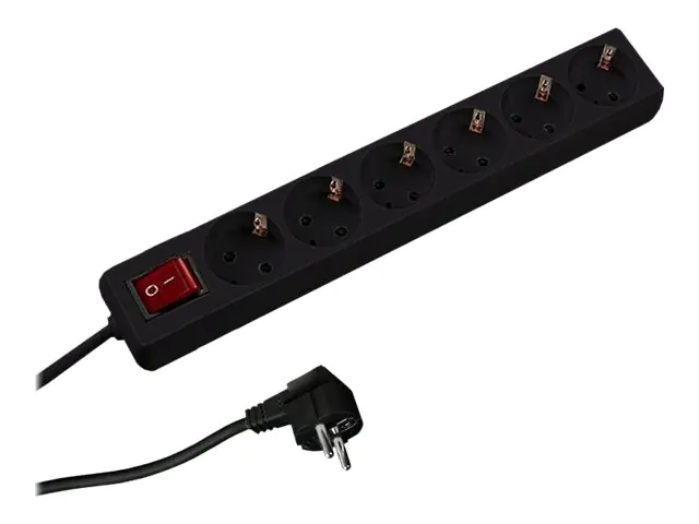 Bachmann SELLY - Steckdosenleiste - Ausgangsanschlüsse: 6 (6 x Spannung) - 1.5 m Schnur - Schwarz