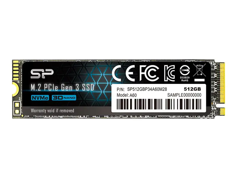 SILICON POWER P34A60 - SSD - 512 GB - intern - M.2 2280 - PCIe 3.0 x4 (NVMe)