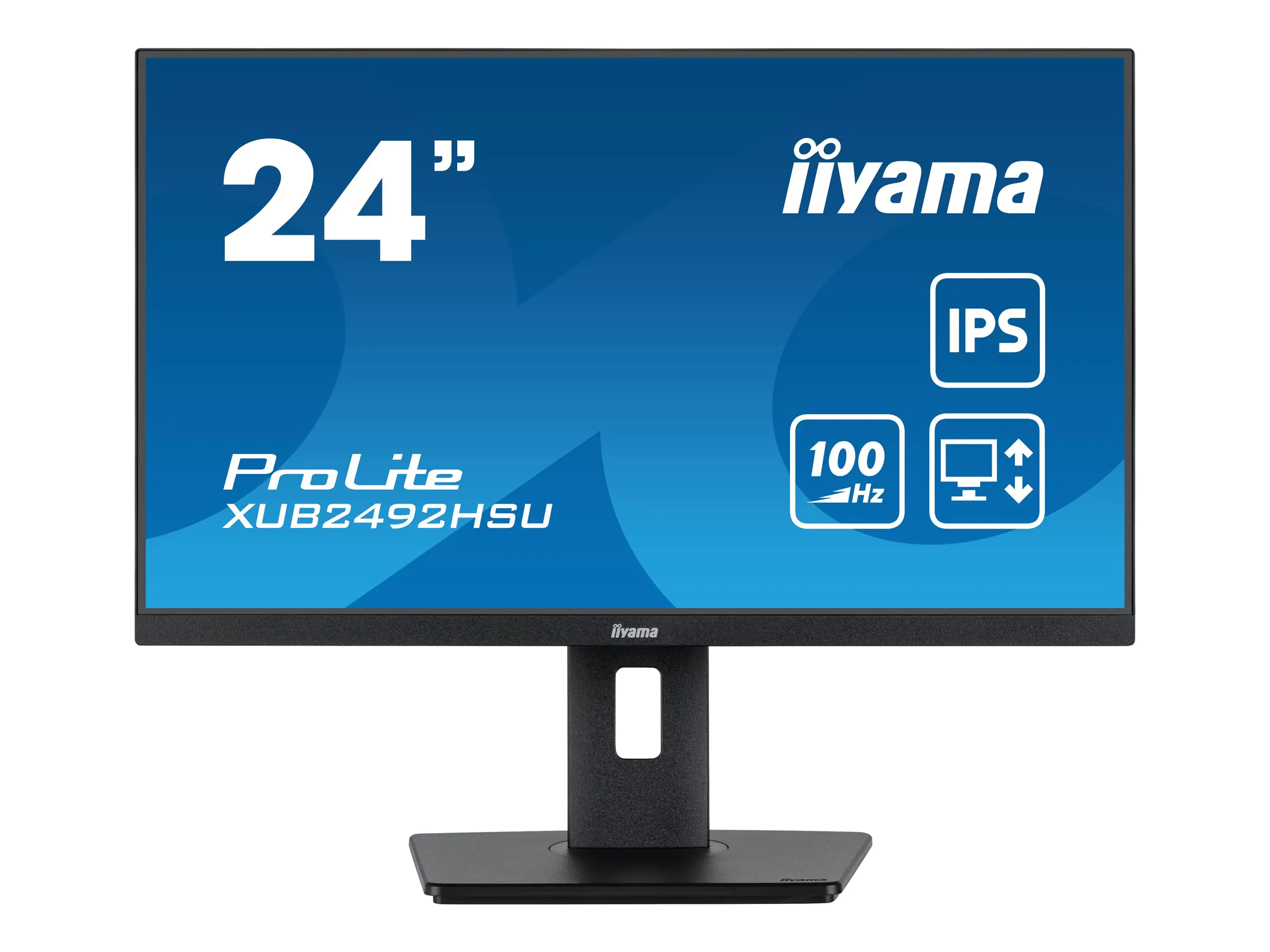 iiyama ProLite XUB2492HSU-B6 - LED-Monitor - 61 cm (24") (23.8" sichtbar) - 1920 x 1080 Full HD (1080p) @ 100 Hz - IPS - 250 cd/m² - 1300:1 - 0.4 ms - HDMI, DisplayPort - Lautsprecher - mattschwarz