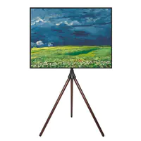 TECHly - Aufstellung - Stativ - für LCD-Display - Holz, Stahl - Schwarz, Dark Walnut - Bildschirmgröße: 81.3-165.1 cm (32"-65") - bodengestützt