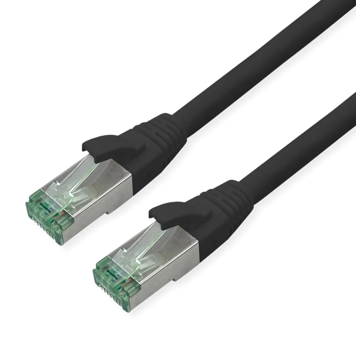 ROLINE RM S/FTP Patchkabel Kat6A/Kl.EA TPE schwarz 15m - FTP - PIMF