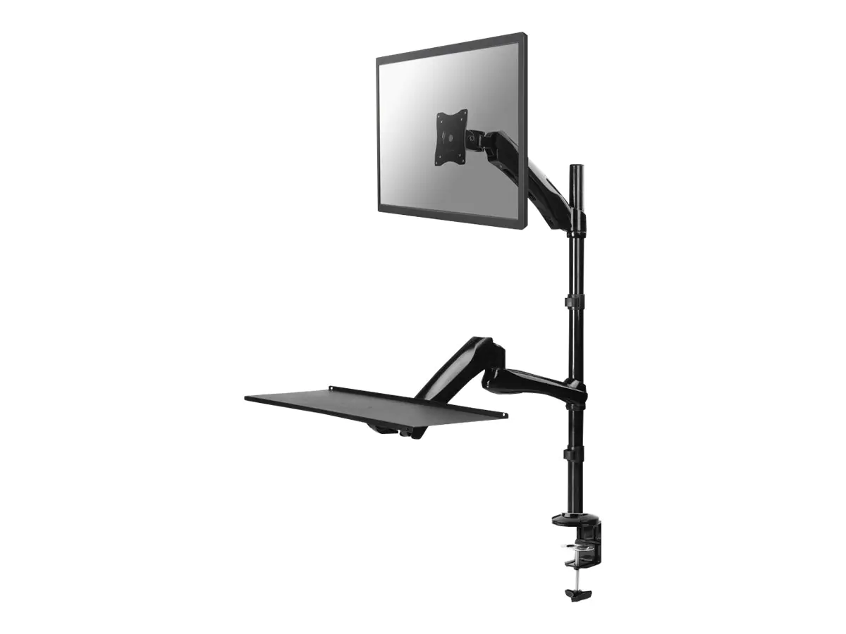 NewStar FPMA-D500KEYB - Befestigungskit - für LCD-Display / PC-Ausrüstung (full-motion) - Schwarz - Bildschirmgröße: 25.4-68.6 cm (10"-27") - Klemmmontage, Tülle, Tischmontage
