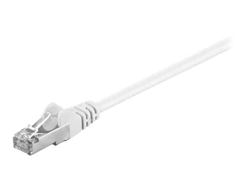 goobay - Netzwerkkabel - RJ-45 (M) zu RJ-45 (M) - 1.5 m - SF/UTP - CAT 5e - geformt - weiß