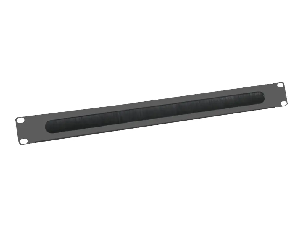 VALUE Rack-Blende mit Bürste für Kabeldurchführung - Schwarz, RAL 9005 - 1U - 48.3 cm (19") 26.99.0315