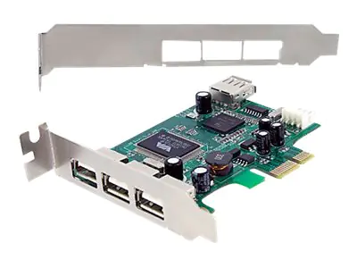 StarTech.com 4 Port USB 2.0 HighSpeed PCI Express Low Profile Schnittstellenkarte - 1 x USB 2.0 intern (Buchse) PEXUSB4DP