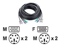 ATEN 2L-1020P/C - Tastatur- / Video- / Maus- (KVM-) Kabel - PS/2, HD-15 (VGA) (M) zu PS/2, HD-15 (VGA) - 20 m - für MasterView CS-124A, CS-172; MasterView Lite CS142; MasterView Plus CS138A