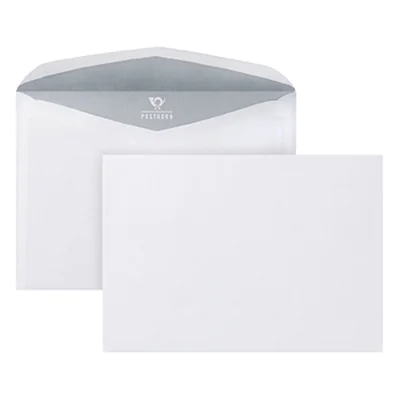 POSTHORN Briefumschlag 3000 DIN C6 162 x 114 mm (B x H) ohne Fenster 75g/m² mit gummierter Klappe Papier weiß 1.000 St./Pack.