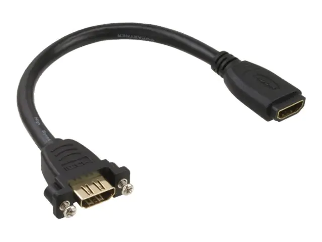 InLine - HDMI-Adapter - HDMI weiblich zu HDMI weiblich - 20 cm - Schwarz
