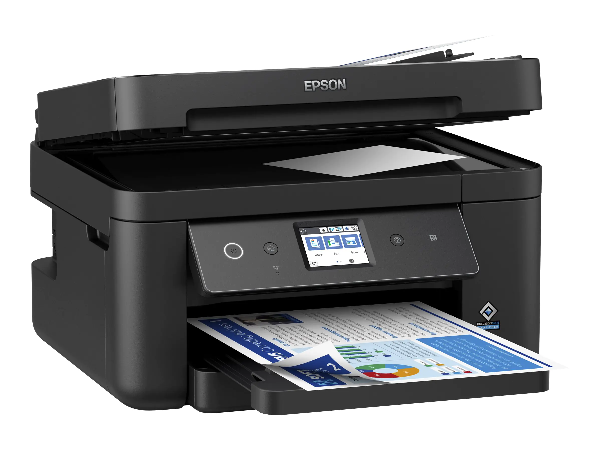 Epson WorkForce WF-2880DWF - Multifunktionsdrucker - Farbe - Tintenstrahl - A4/Legal (Medien) - bis zu 14 Seiten/Min. (Drucken) - 150 Blatt - LAN, Wi-Fi, NFC