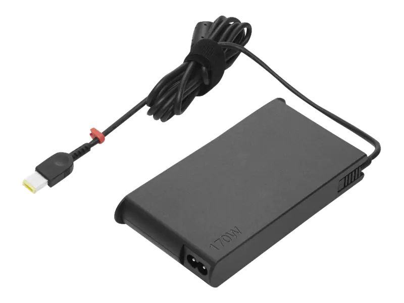 Lenovo ThinkPad 170W Slim AC Adapter (Slim-tip) - Netzteil - Wechselstrom 90-265 V - 170 Watt - Schwarz - für ThinkPad P1 Gen 4; P15v Gen 2; P17 Gen 2; T15g Gen 2; T15p Gen 2; X1 Extreme Gen 4