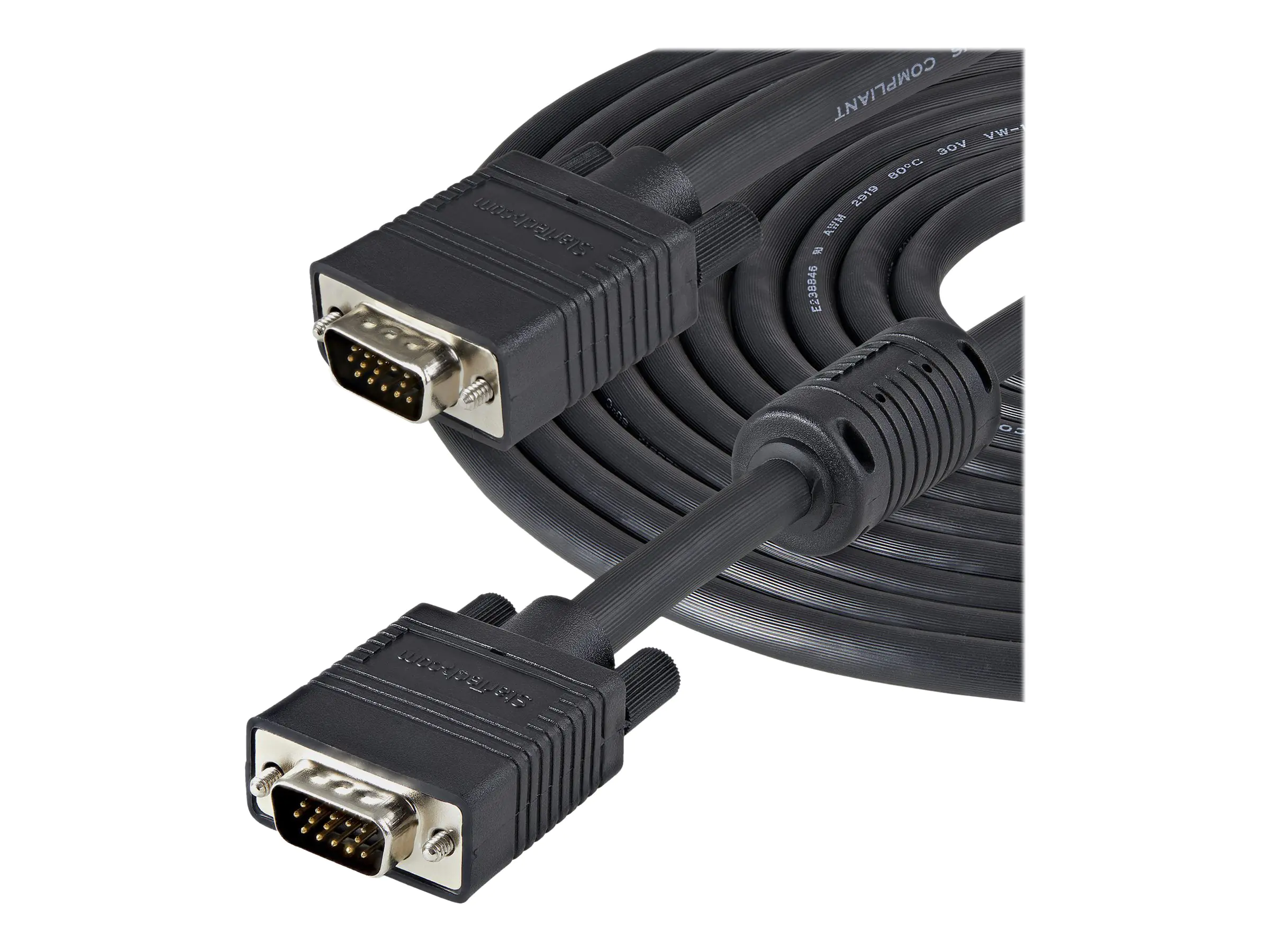 StarTech 20m Hochauflösendes VGA Monitorkabel St/St - HD15 (15 Pin) zu HD-15 Kabel - 1920x1200 - VGA-Kabel - HD-15 (VGA) (M) zu HD-15 (VGA) (M) - 20 m - geformt - Schwarz