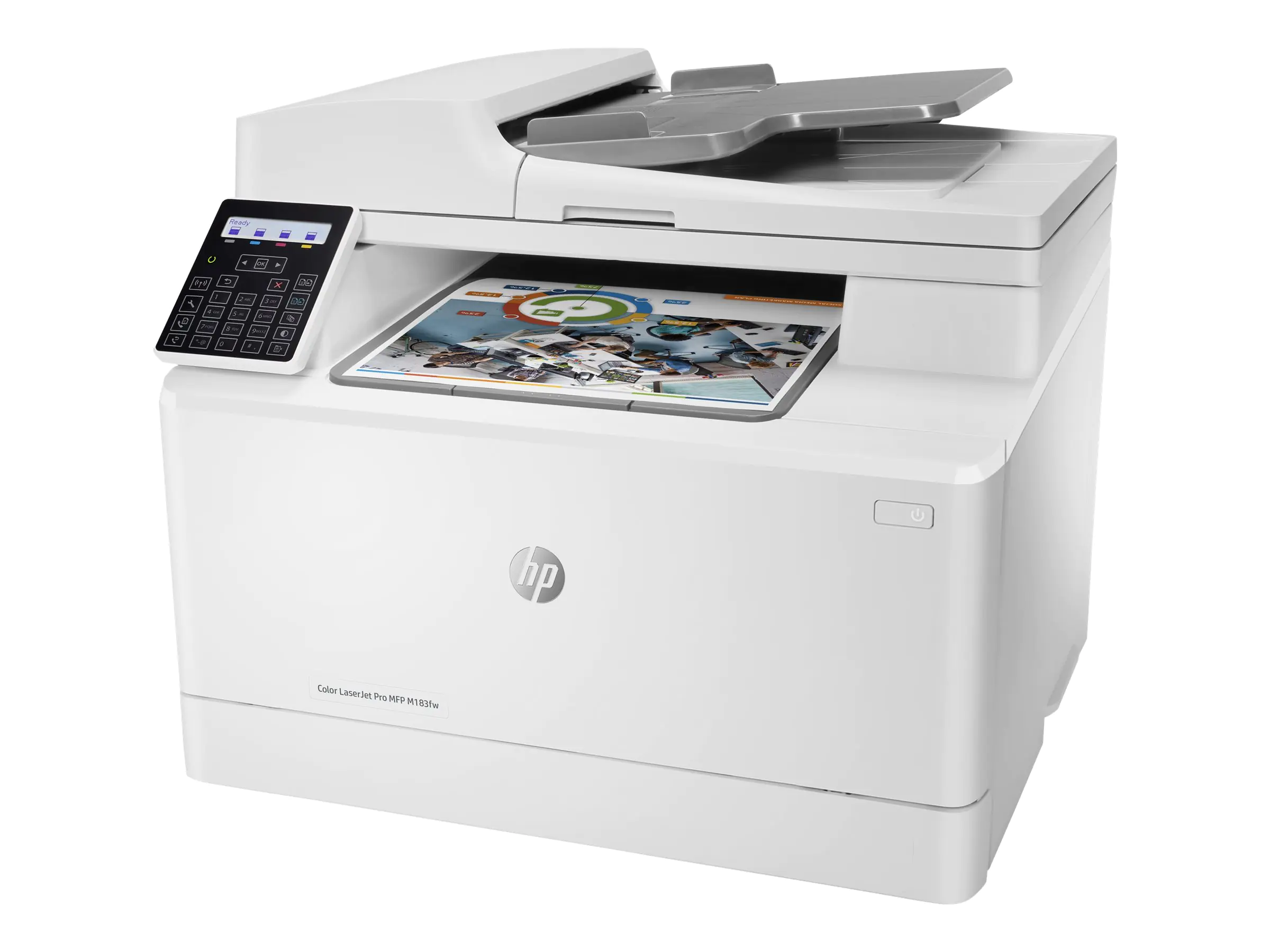 HP Color LaserJet Pro MFP M183fw - Multifunktionsdrucker - Farbe - Laser - 216 x 297 mm (Original) - A4/Legal (Medien) - bis zu 16 Seiten/Min. (Kopieren) - bis zu 16 Seiten/Min. (Drucken) - 150 Blatt - 33.6 Kbps - USB 2.0, LAN, Wi-Fi(n)