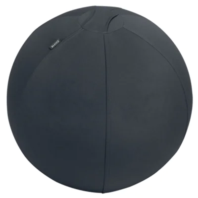 Leitz Sitzball Active Anti-Roll-Funktion 65cm inkl. Stoffüberzug, Handluftpumpe, 2 Verschlussstopfen, Stopfenentferner PVC, phtalatfrei 100 % Polyester samtgrau