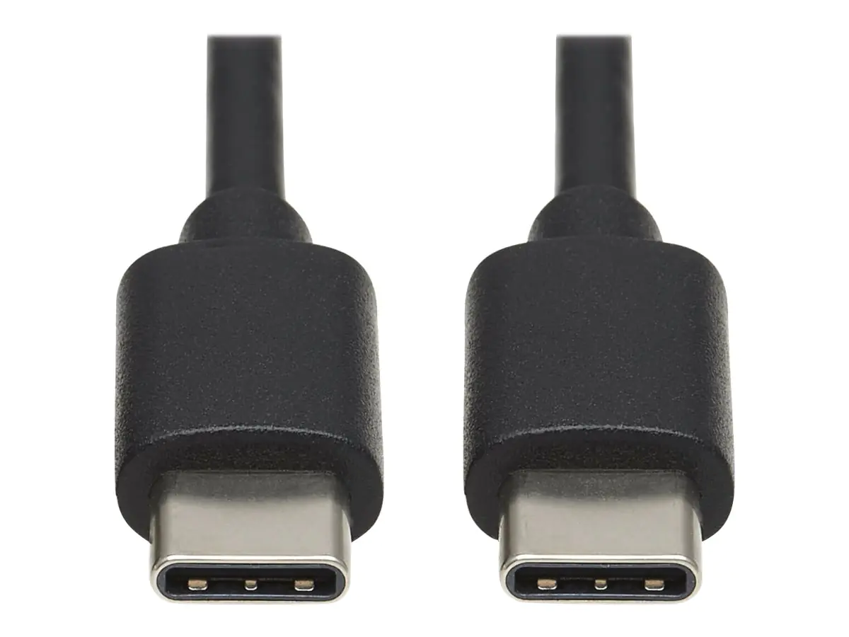 Eaton Tripp Lite Series USB-C Cable (M/M) - USB 2.0, Black, 3 ft. (0.91 m) - Thunderbolt-Kabel - 24 pin USB-C (M) zu 24 pin USB-C (M) - Thunderbolt 3 / USB 2.0 - 90 cm - unterstützt Stromversorgung - Schwarz