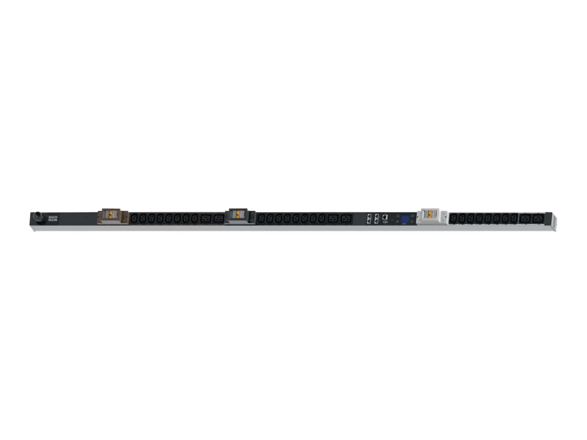 Bachmann BlueNet BN3000 - Stromverteilungseinheit (Rack - einbaufähig) - Wechselstrom 400 V - 3 Phasen - Ethernet 10/100 - Ausgangsanschlüsse: 30 (IEC 60320 C13, IEC 60320 C19) - 1U