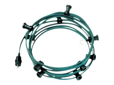 Bachmann - Lichterkette - 20 Sockel - E27 - grün