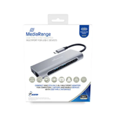 MEDIARANGE MRCS510 - USB 3.2 Gen 1 (3.1 Gen 1) Type-C - 60 W - Silber - SD - SDHC - SDXC - USB 3.