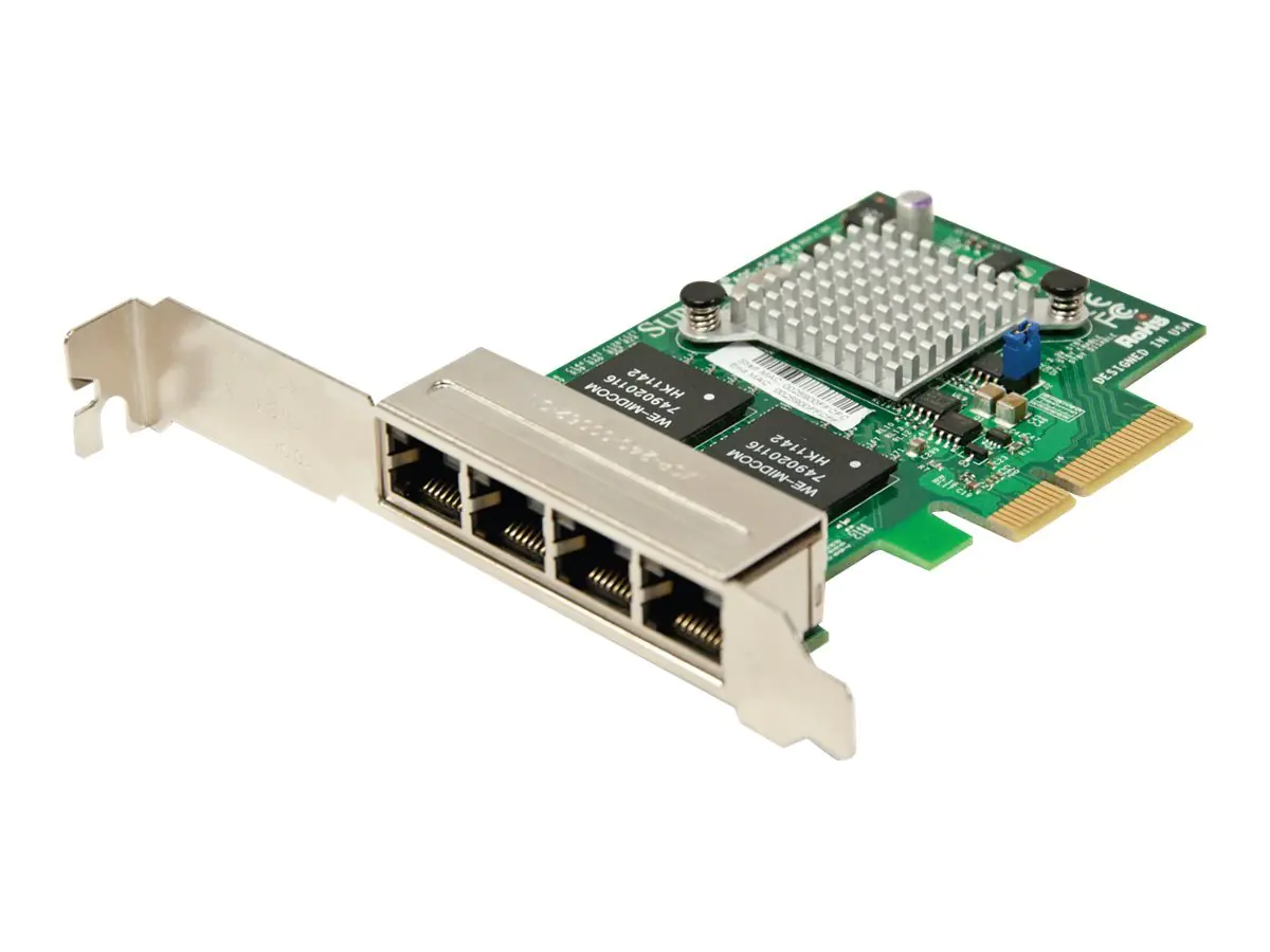 Supermicro AOC-SGP-i4 - Netzwerkadapter - PCIe 2.1 x4 Low-Profile - Gigabit Ethernet x 4 - für SuperServer 6016T-NTRF4+, 6017R-WRF