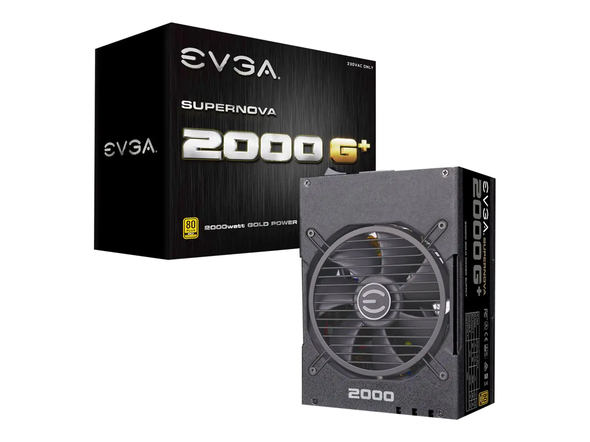 EVGA SuperNOVA 2000 G1+ - Netzteil (intern) - ATX / EPS - 80 PLUS Gold - Wechselstrom 200-240 V - 2000 Watt
