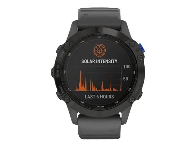Garmin fenix 6 Pro Solar Edition - 47 mm - schwarz - Sportuhr mit Band - Silikon - Slate Gray - Handgelenkgröße: 125-208 mm - Anzeige 3.302 cm (1.3") - 32 GB - Bluetooth, Wi-Fi, ANT+ - 62 g