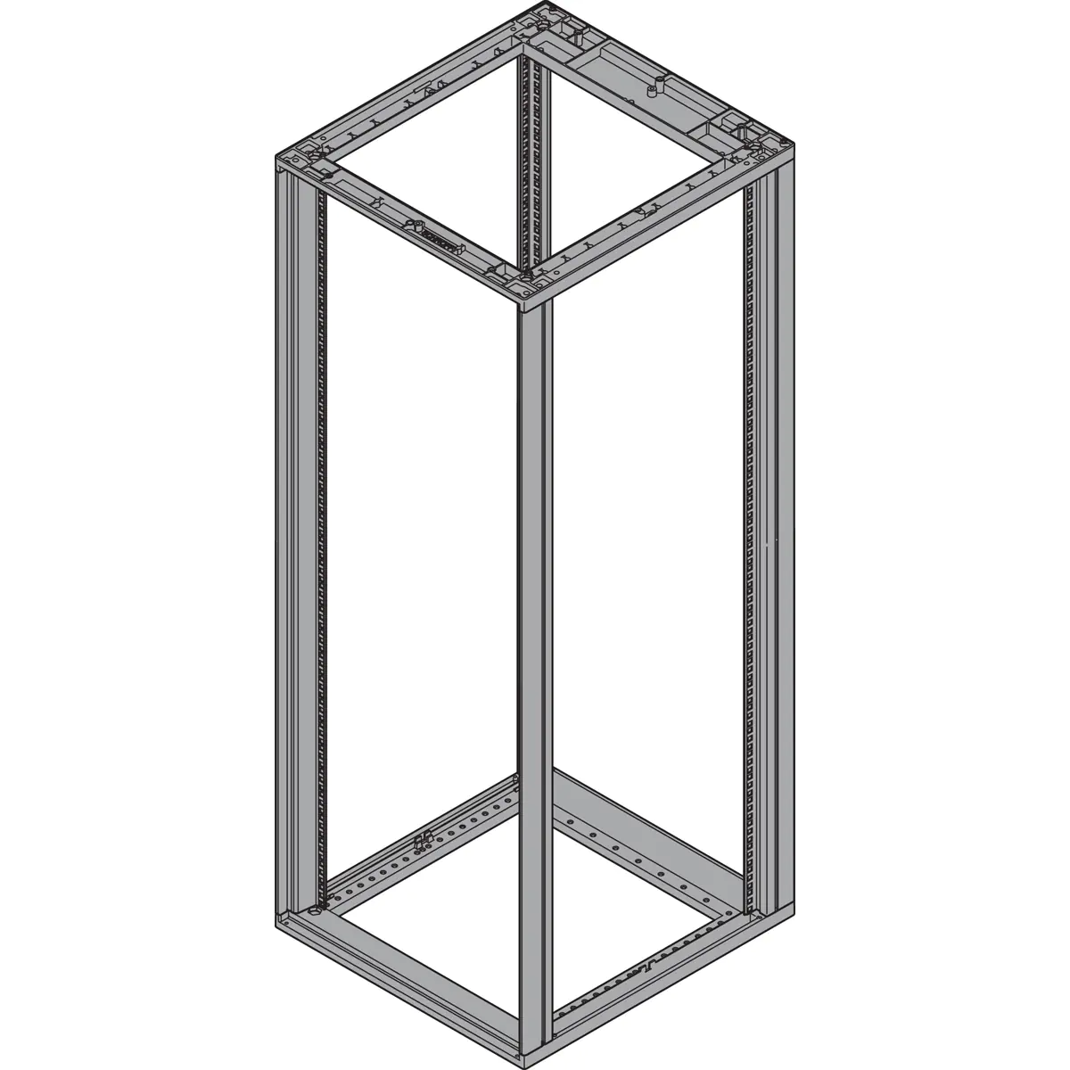 Schroff FRAME HD 19"38U 553W 800D RAL7021 - Rack-Zubehör