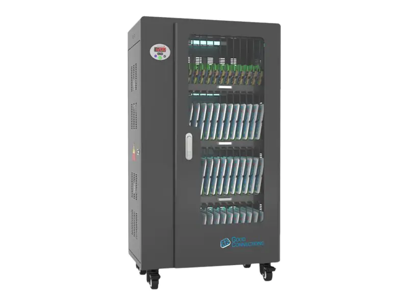 Good Connections - Wagen (synchronisieren, laden und unter UV-Licht reinigen) - für 52 Tablets - verriegelbar - Aluminium, Stahl, Acryl - Schwarz - Ausgang: 5 V