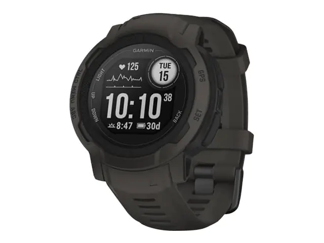 Garmin Instinct 2 - 45 mm - Carbon-Schwarz - Sportuhr mit Band - Silikon - Handgelenkgröße: 135-230 mm - einfarbig - 32 MB - Bluetooth, ANT+ - 52 g
