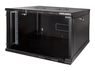 LogiLink SOHO - Gehäuse - 550 mm tief, montiert - geeignet für Wandmontage - RAL 9005, Schwarz - 6U - 48.3 cm (19") - 54 cm