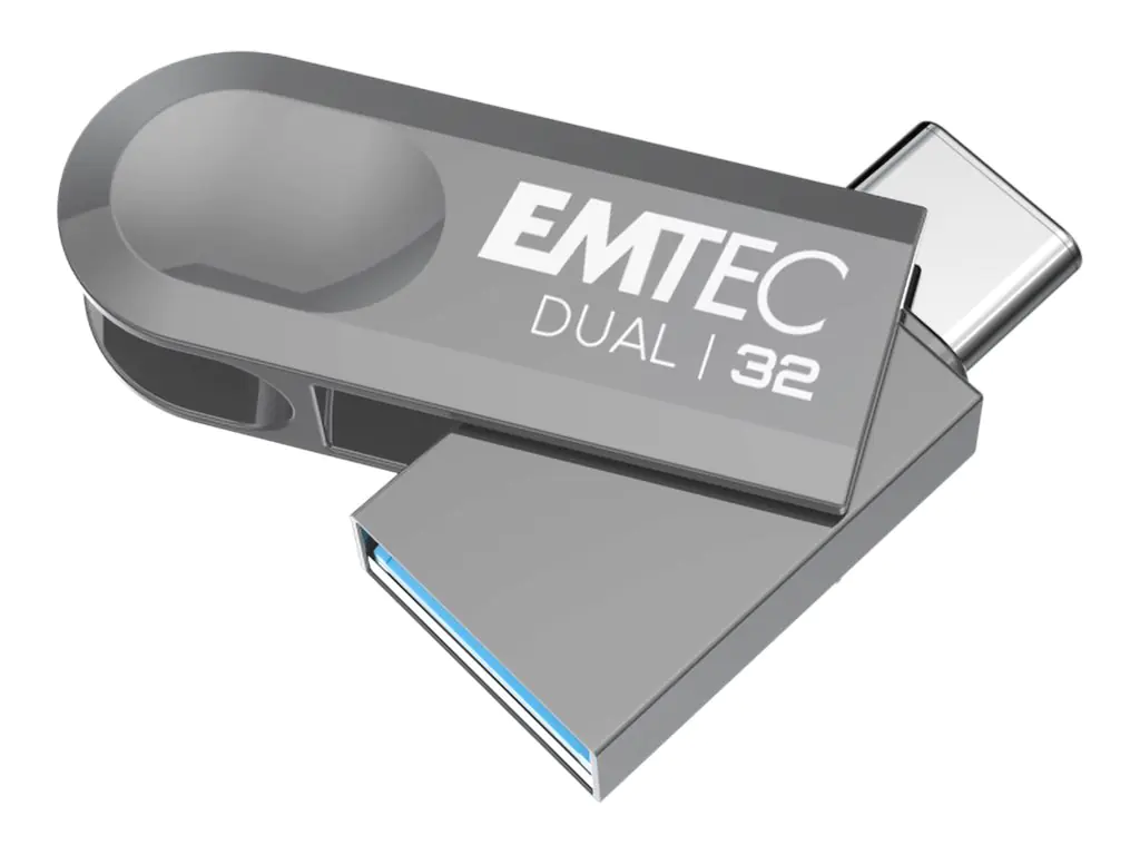 EMTEC Dual D280 - USB-Flash-Laufwerk - 32 GB - USB 3.2 Gen 1 / USB-C