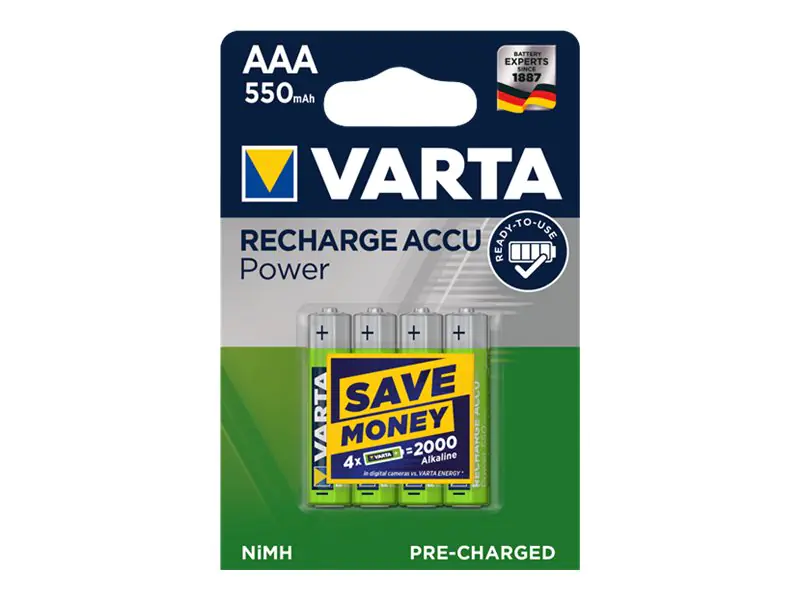 Varta - Batterie 4 x AAA - NiMH - (wiederaufladbar) - 550 mAh