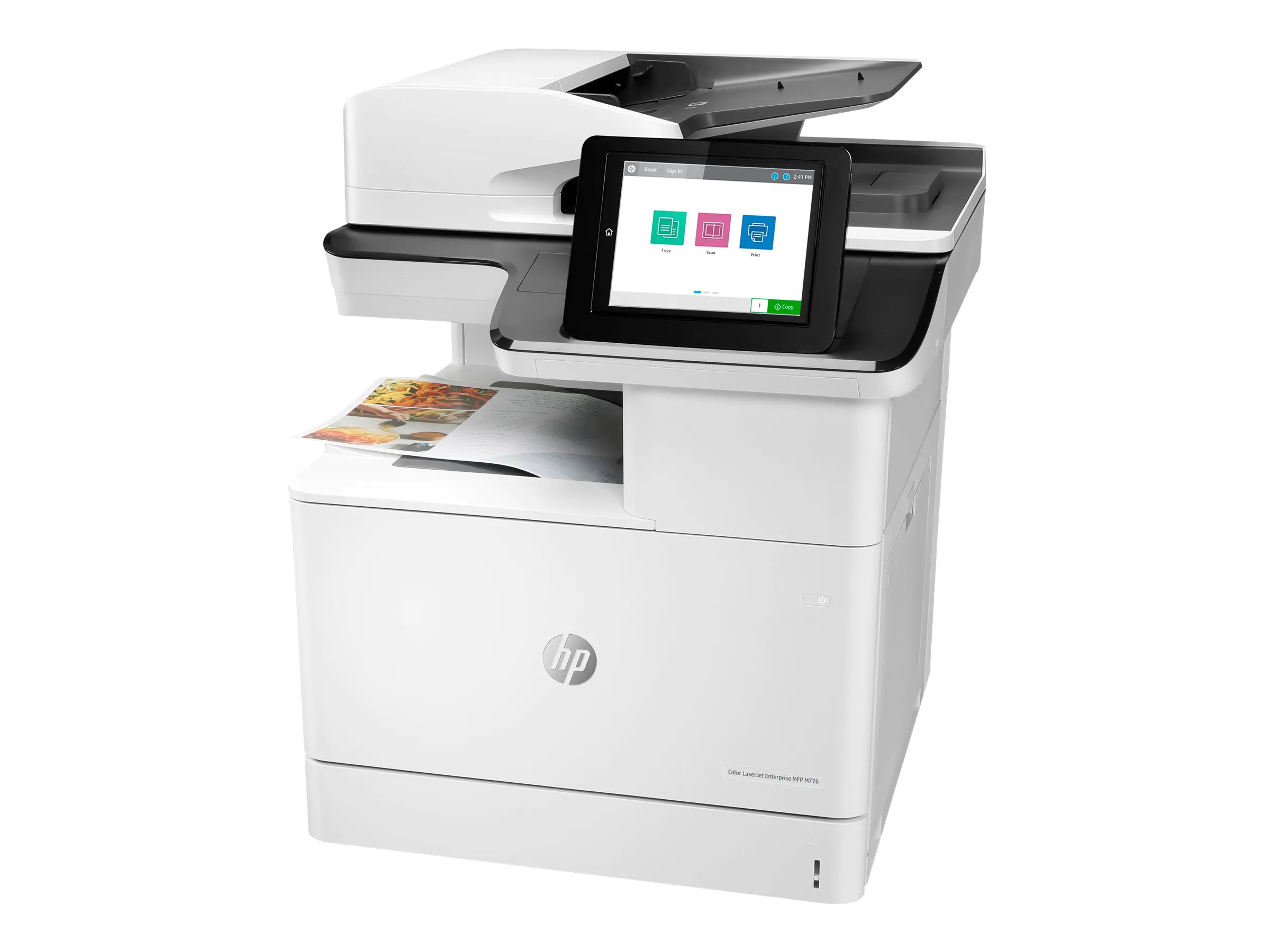 HP Color LaserJet Enterprise MFP M776dn - Multifunktionsdrucker - Farbe - Laser - 297 x 864 mm (Original) - A3 (Medien) - bis zu 46 Seiten/Min. (Kopieren) - bis zu 46 Seiten/Min. (Drucken) - 650 Blatt - USB 2.0, Gigabit LAN, USB 2.0-Host
