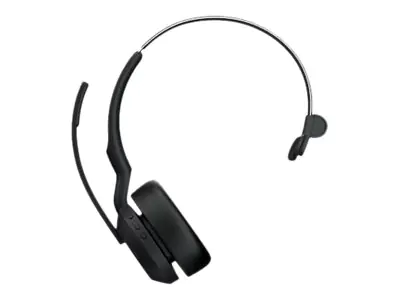 Jabra Evolve2 55 UC Mono - Headset - On-Ear - Bluetooth - kabellos - aktive Rauschunterdrückung - USB-A - Schwarz - Zoom Certified, Zertifiziert für Microsoft Teams, Cisco Webex Certified, optimiert für UC, Alcatel-Lucent-zertifiziert, Avaya Certified, Un