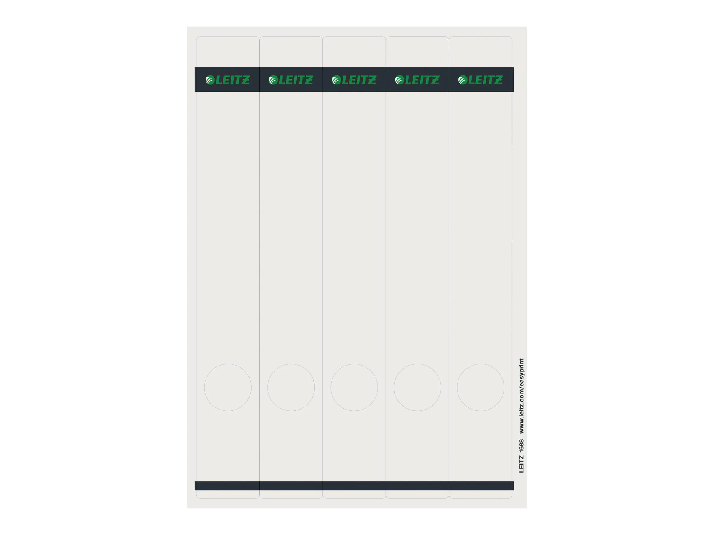Esselte Leitz Ordneretiketten - Grau (Packung mit 125) 1688-00-85