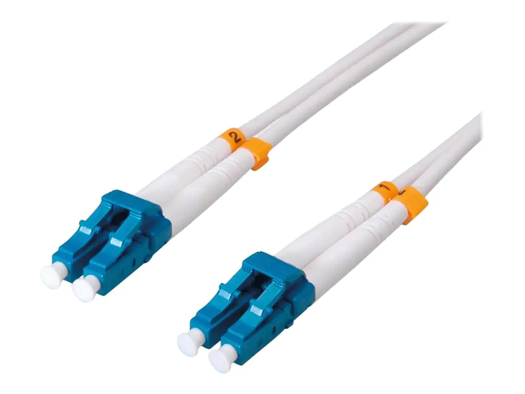 Roline - Patch-Kabel - LC Single-Modus (M) zu LC Single-Modus (M) - 7 m - Glasfaser - Duplex - 9/125 Mikrometer - OS2 - halogenfrei, Innen, Überbrückungskabel - weiß