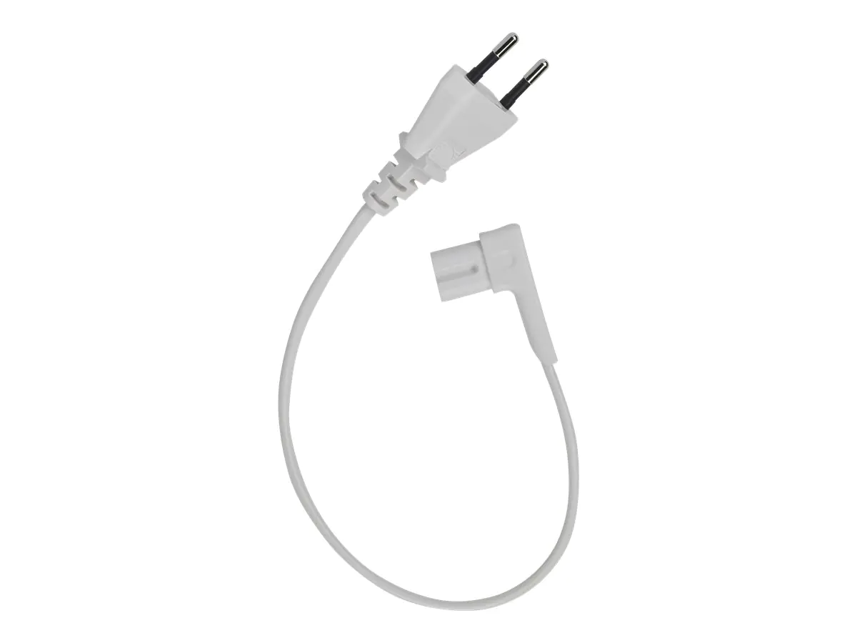 Flexson - Stromkabel - Eurostecker (M) gerade bis IEC 60320 C7 gewinkelt - 35 cm - weiß - Europa