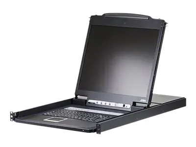 ATEN CL1308 - KVM-Konsole mit KVM-Switch - 8 Anschlüsse - PS/2, USB - 48.3 cm (19") - Rack - einbaufähig - 1280 x 1024 @ 75 Hz - 1U