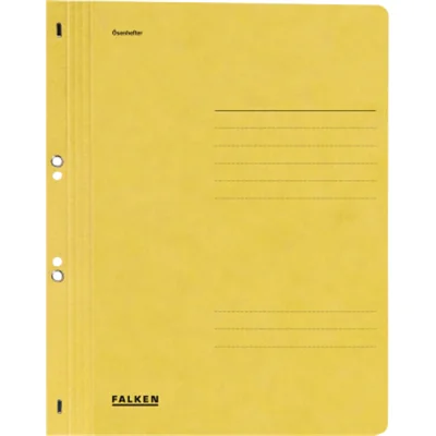 Falken Ösenhefter 80003908 DIN A4 ganzer Deckel Behördenheftung gelb