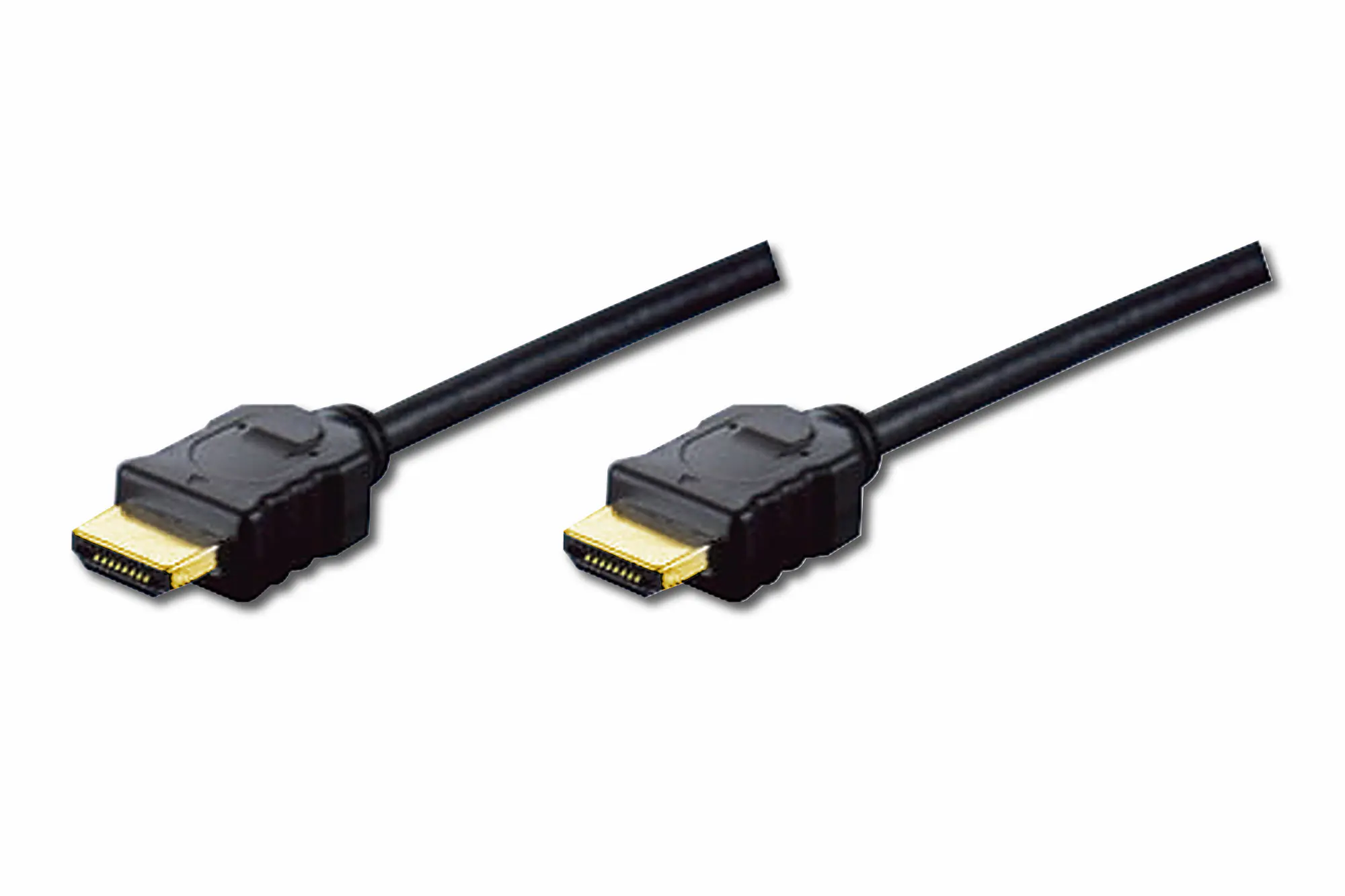 ASSMANN HDMI High Speed - HDMI-Kabel mit Ethernet - HDMI männlich zu HDMI männlich - 2 m - Doppelisolierung - Schwarz