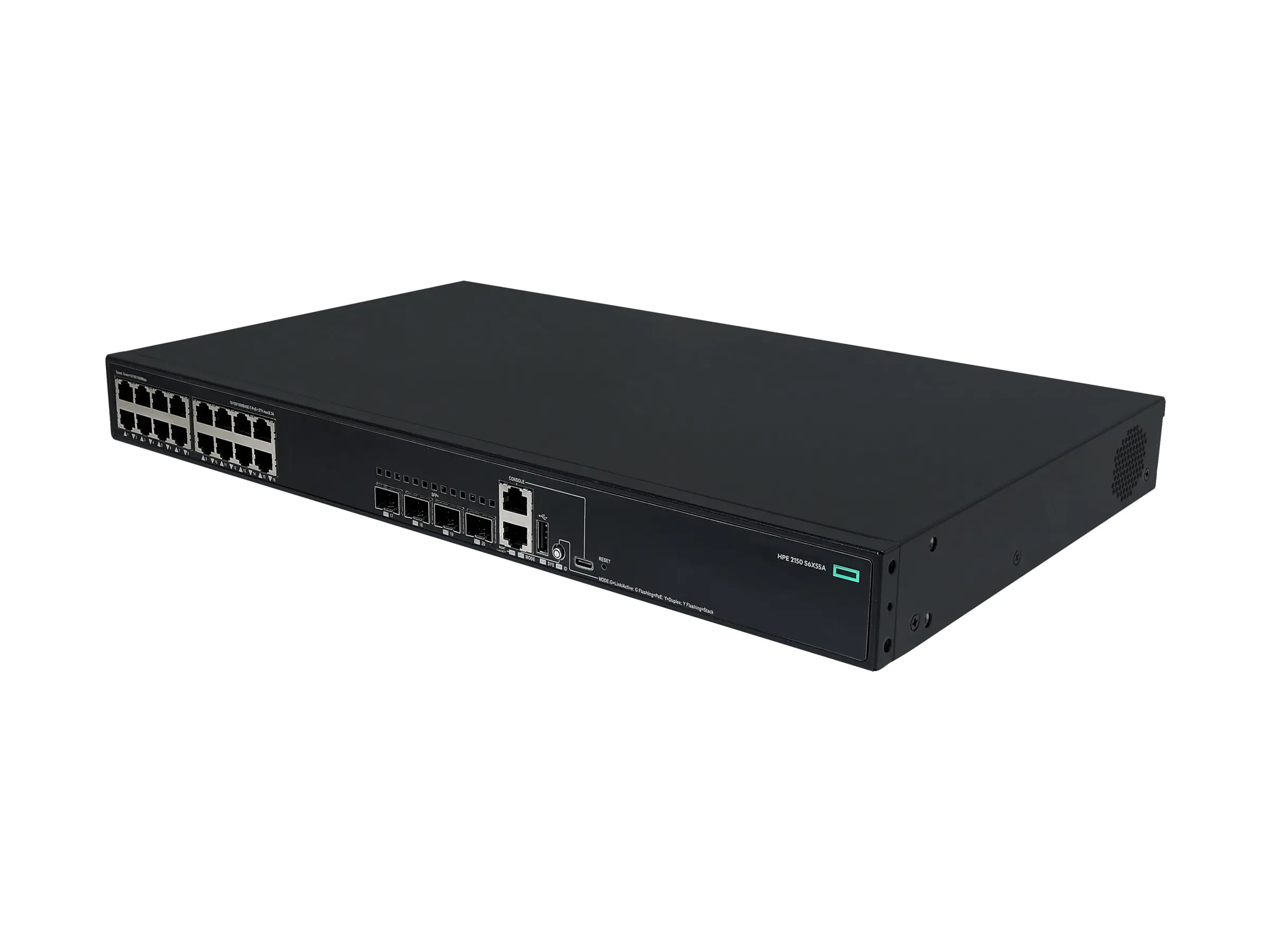 HPE Networking Comware 5150L 16p 10M/100M/1G PoE+ 4p SFP+ 1G/10G 248W Switch - Switch - L3 Lite -