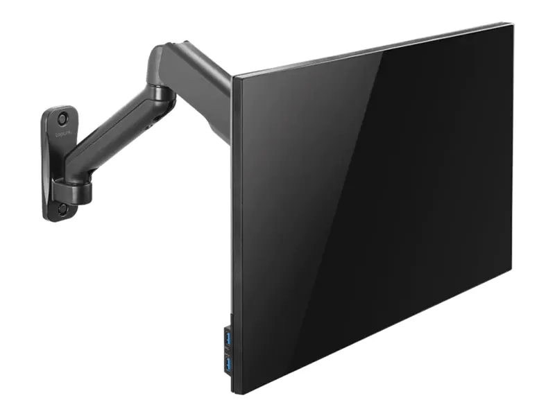 LogiLink - Befestigungskit (Wandmontage) - Gasfeder - für Monitor / Curved-Monitor - Kunststoff, Stahl, Aluminium - Schwarz - Bildschirmgröße: 43.2-81.3 cm (17"-32")