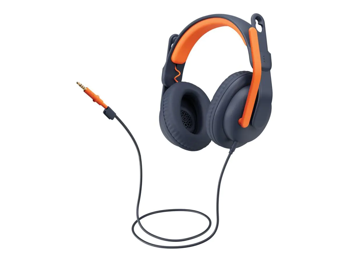 Logitech Zone Learn Over-Ear Wired Headset for Learners, 3.5mm AUX - Kopfhörer mit Mikrofon - ohrumschließend - kabelgebunden - 3,5 mm Stecker
